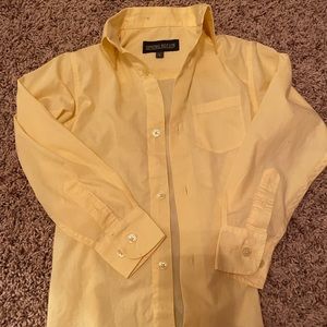Kids yellow button down dress shirt
